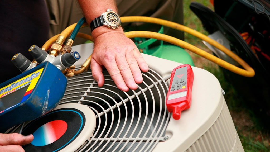 Central Air Conditioner getting repaired