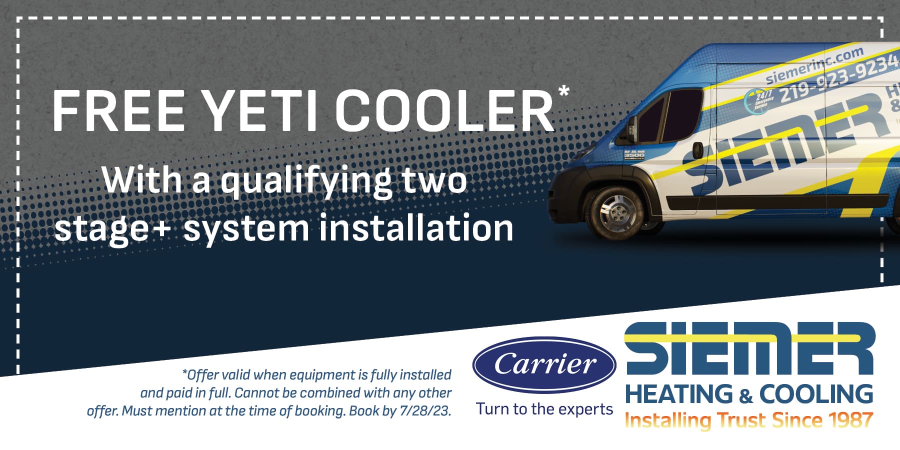 Free Yeti Cooler with any two stage+ system installation. Book by 7/28/23.